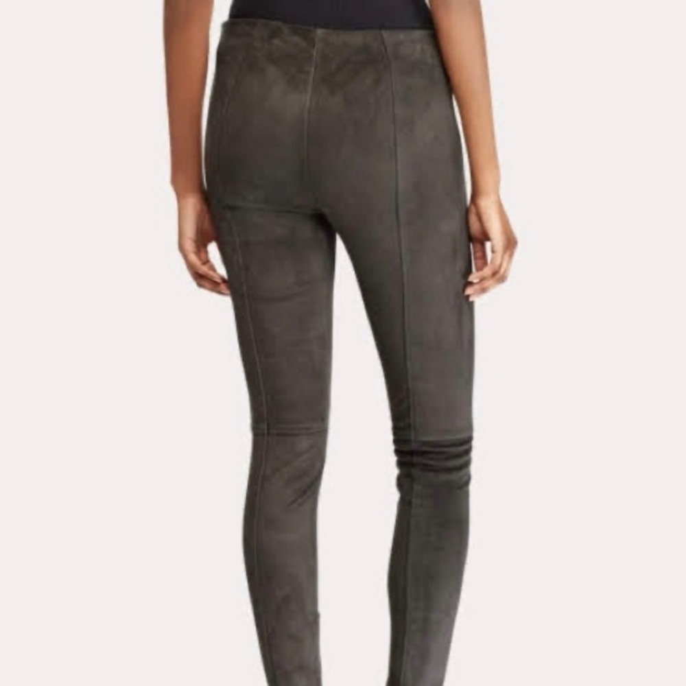 RL Polo Leland Suede Pull-On Skinny Pants Leggings